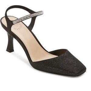 I. Miller Black Sparkly Slingback Heels